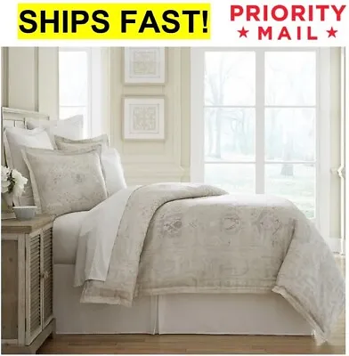 Southern Living Gentry Luxury Full/Queen Duvet Cover Set W/ Shams Cotton $329 • £69.38