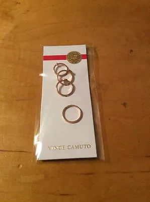 $40 Vince Camuto  Rose-tone Pave  Crystal Set 4 Rings Size 4678  (6) VC96 • $25.77