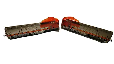 Marx O Santa Fe 21 Twin F3 Diesel AA Loco Set Working Powered & Dummy Vtg 1950s • $104.98