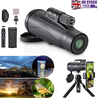 Super High Power 12x50 Portable Night Vision Monocular Telescope HD With Tripod • £20.98