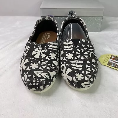 $39.99 • Buy Toms Womens Classic Alpargata Black Natural Floral Printed Wool Size 6.5