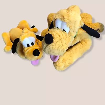 2 Disney Store PLUTO Plush Dogs 12 /18” Stuffed Animals Mickey Mouse & Friends • $16.99