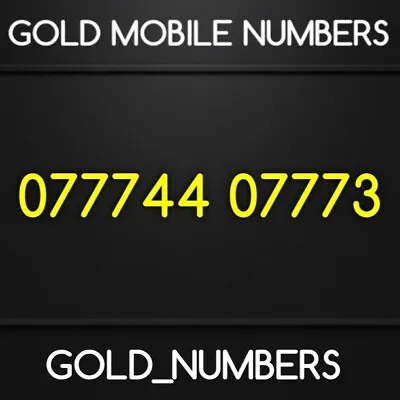£150 • Buy Gold 0777 Vip Mobile Easy Golden Mobile Number 07774407773