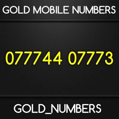 £150 • Buy Gold 0777 Vip Mobile Easy Golden Mobile Number 07774407773