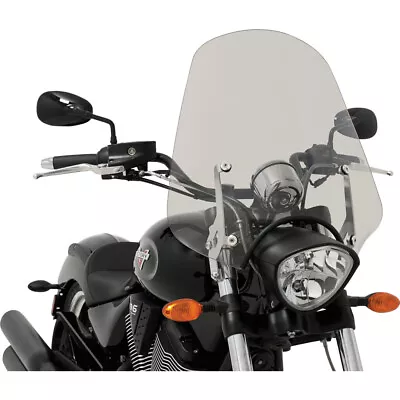 Memphis Shades Big Shot Windshield - 9  Headlight Cut Out (Solar/Gray) MEP5729 • $104.88