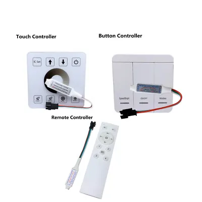 WS2811 LED Pixel Strip Controller Strip Light DC12-24 RF Wireless Touch Button • $12.99