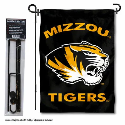 University Of Missouri Tigers Black Garden Flag And Stand Pole Kit • $32.95