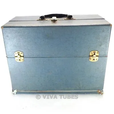 $49.95 • Buy Small, Blue, Raytheon, Vintage Radio TV Vacuum Tube Valve Caddy Carrying Case