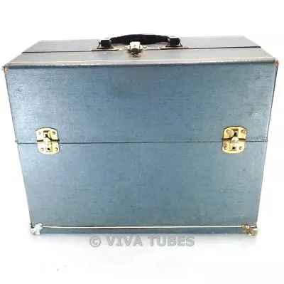 $49.95 • Buy Small, Blue, Raytheon, Vintage Radio TV Vacuum Tube Valve Caddy Carrying Case