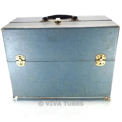 Small Blue Raytheon Vintage Radio TV Vacuum Tube Valve Caddy Carrying Case • $49.95