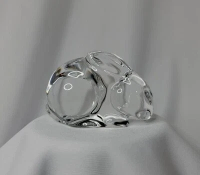 $59.14 • Buy Val St. Lambert De Sousa Small Bunny Rabbit Crystal Paperweight