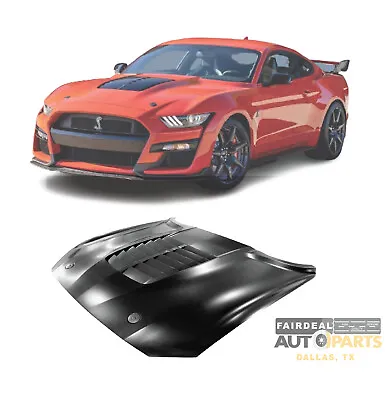 Ford Mustang Gt500 Style Black Aluminium Hood Scoop Clean 2018 2019 2020 2021-23 • $650