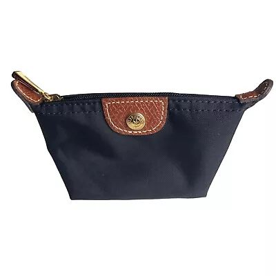 Longchamp Le Pliage Coin Purse In Black Tiny Pouch Made In France • $44.99