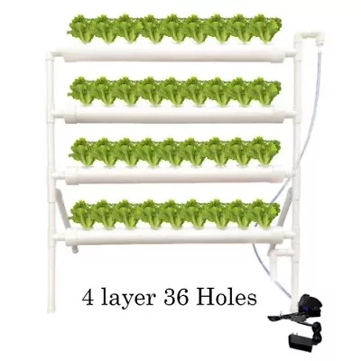 36 Sites Plant Hydroponic Systems Grow Kit Pots Indoor Garden Planter Vegetables • £80.93