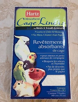 Hartz Absorbent Cage Liners - Birds & Small Animals - 7 Liners (16  X 28 ) NEW • $9.99