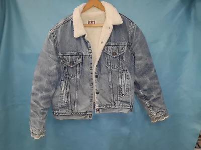$75 • Buy Used Levi's Men's Fleece-Lined Denim Jacket (size 44L)