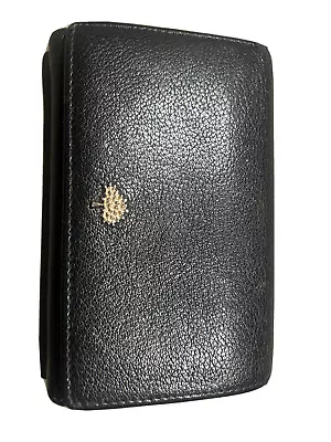 MULBERRY Continental Folding Black Leather Wallet • $136