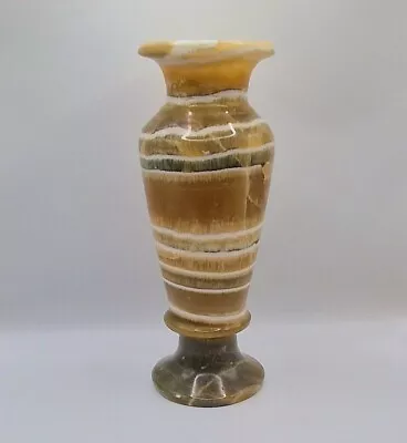 Large 9.8  Natural Stone Onyx Vase - Vintage - 2kg Heavy • £25