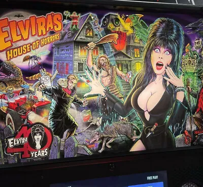 ELVIRA's House Of Horrors 40th Anniversary Edition PInball - NIB With Topper ! • $37500