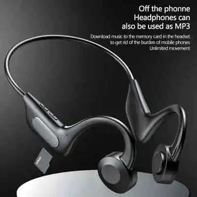 £8.98 • Buy Bone Conduction Earphones Wireless Bluetooth Headset Sport Waterproof Headphones