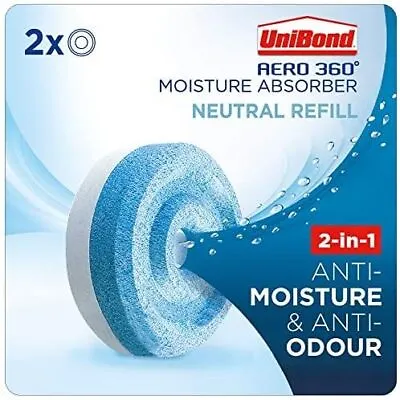 UniBond AERO 360° Moisture Absorber Neutral Refill Tab Ultra-absorbent And • £8.64