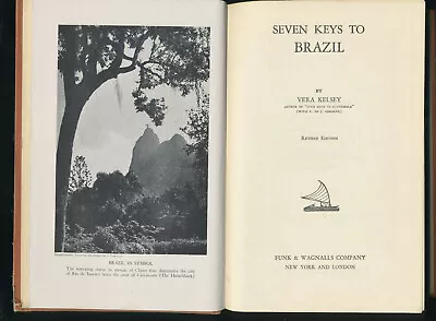 Vtg Vera Kelsey 7 Seven Keys To Brazil 1946 2nd Ed Illustrated Hardcover Book • $15