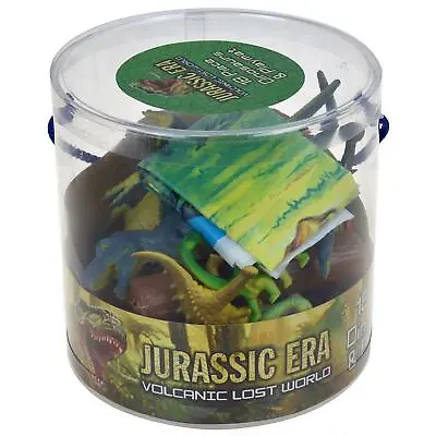 18 Pcs Set Large Plastic Dinosaurs Jurassic Era T Rex Stegosaurus Toys Play Mat • £8.99