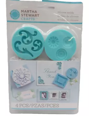 Martha Stewart Crafts Silicone Molds  NOS ©2012 4 Molds For Crafters Clay • $12.95