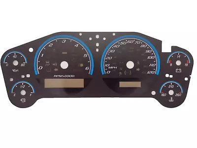 Gauge Face Overlay With Blue Gradient Lighting 2007-2013 GM Truck & SUV Clusters • $49.95