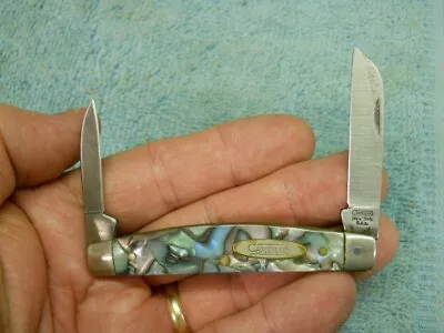 ~vintage~ 2 Blade Camillus Multi Color Curved Handle Pocket Knife (no Reserve) • $4.95