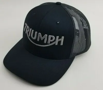 Triumph Motorcycle Logo Ver 2 Embroidered Baseball HatCap Black Richardson 112 • $28.99