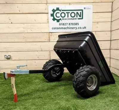 Coton Machinery 500KG Tipping Trailer ATV Quad Ride On Lawn Mower Tractor Garden • £374.99