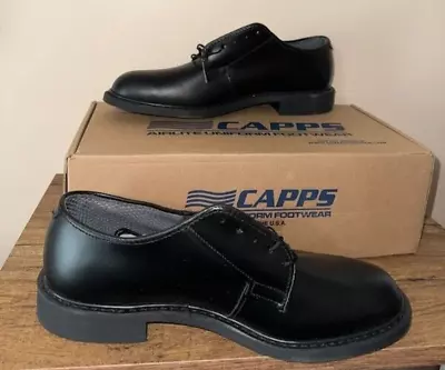 Capps AirLite Uniform Shoes 90258 Mens Dress Commander Black 9.5E Military NEW • $39.99