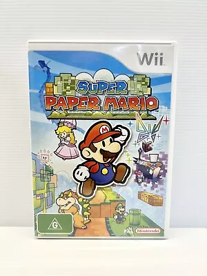 Super Paper Mario Nintendo Wii Game With Manual GUC • $29.95