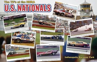 VRHTF VTG VERY COOL NHRA 1970's US NATIONALS DRAG RACING 30 X 20  PHOTO POSTER • $59.99