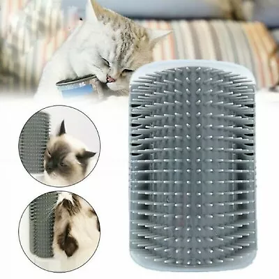 Pet Cat Grooming Comb Self Groomer Brush Wall Corner Catnip Toys Grooming Hair • $15.49