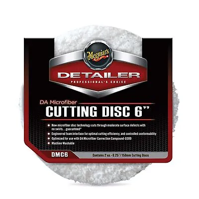Meguiar's DMC6 DA 6  Microfiber Cutting Disc 2 Pack 6  Cutting Disc - 2 Pack • $18.74
