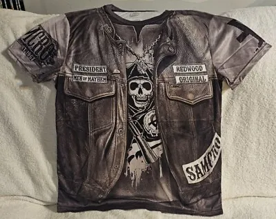 Grim Reaper Skull Biker Motorcycle Sons Of Anarchy Samcro T-shirt Shirt • $14.64