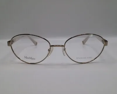 Max Mara MM 1157 Y72 Silver Metal Oval Eyeglasses Frame 53-18-135  • $79.60