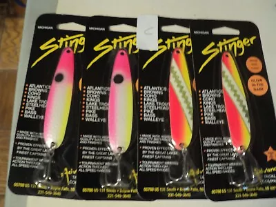 4 - Michigan Stinger Spoons (mixed Colors) Nip Lot C • $34