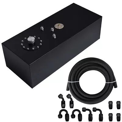 15 Gallon Aluminum Race Fuel Cell Gas Tank+Cap+level Sender+Fuel Line Kits NEW • $160.59