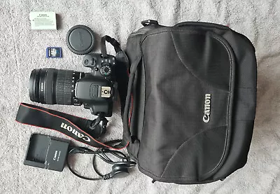 Canon EOS 700D DSLR W/ 18-135mm Lens Bag Battery Charger Strap SD Card • $450