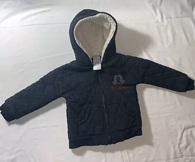 Boys Size 18 Months  Disney Junior Mickey Mouse Lined Hooded Jacket • $14