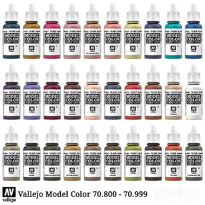 Vallejo Paints Model Color Acrylic 17ml Bottles War Colours 70.800 To 70.999 • £4.65