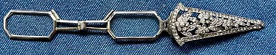 Antique GERMAN Silver And Marcasites Folding Lorgnette Ladies Glasses / Brooch • $129.99