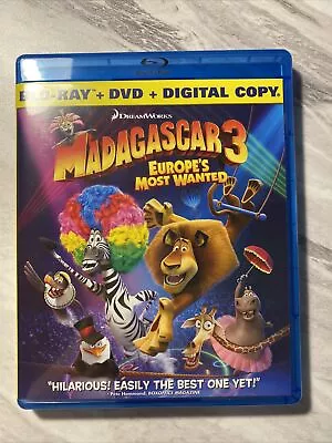 Madagascar 3: Europes Most Wanted (Blu-ray/DVD 2012 2-Disc Set) No Digital • $5.99