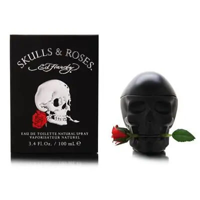 Ed Hardy Skulls Roses By Christian Audigier For Men 3.4 Oz EDT Spray Brand New • $25.50