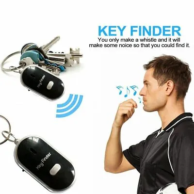 £3.99 • Buy Whistle Key Finder Anti Lost Remote Chain Locator LED Flashing Beeping Keyring