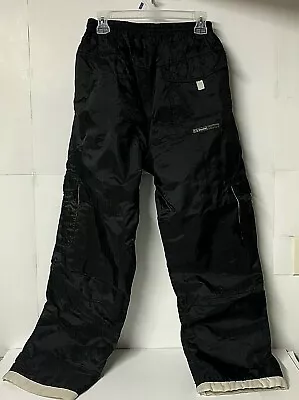 Spalding Athletic Apparel Men's Water Resistant Ski Pants Black White M Vintage • $21.99