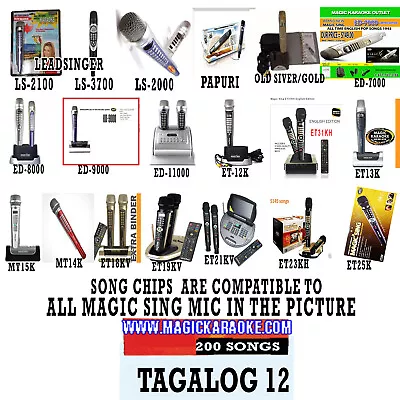 Tagalog 12 NEWest OPM POP Chip Magic Sing Karaoke Microphone MIC      • $49